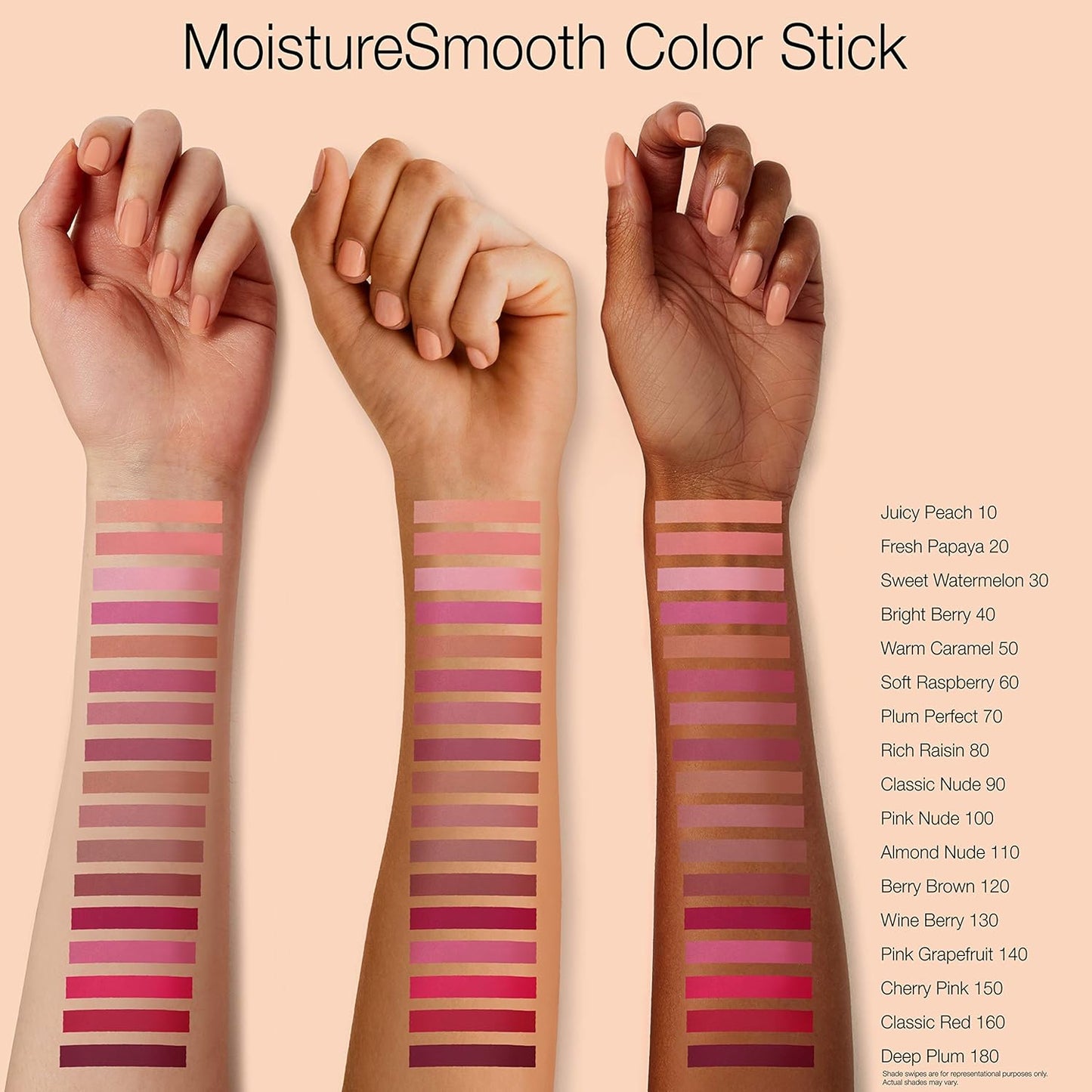 Moisturesmooth Color Stick for Lips, Moisturizing and Conditioning Lipstick with a Balm-Like Formula, Nourishing Shea Butter and Fruit Extracts, 120 Berry Brown, 011 Oz Pack of 1