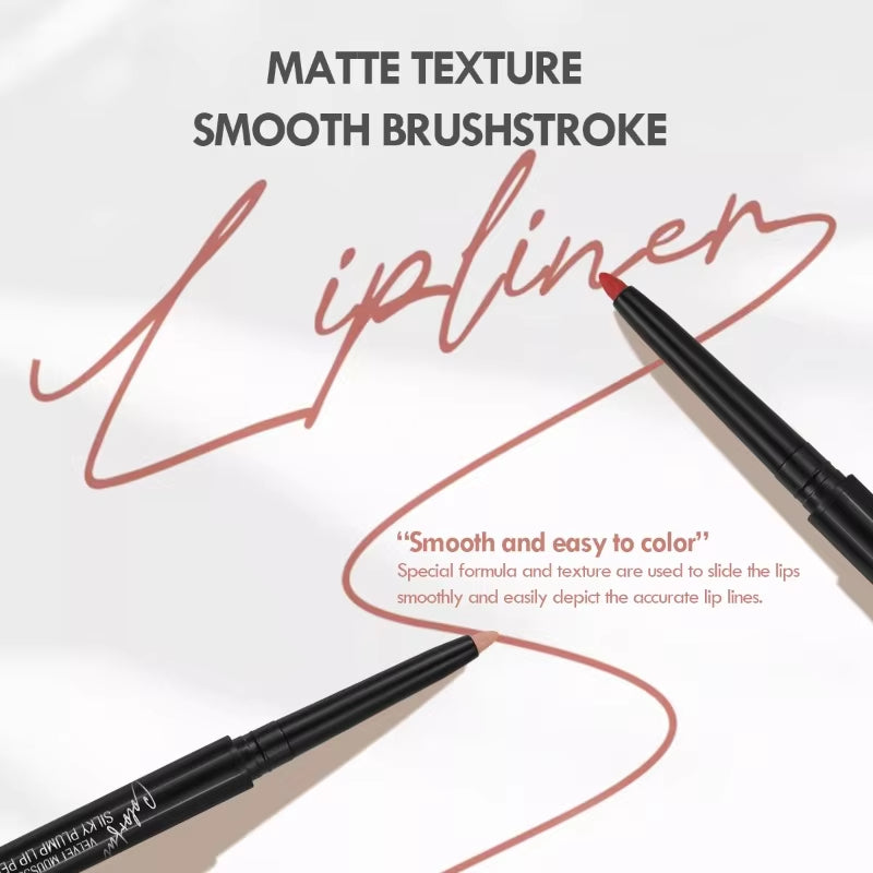 Nude Velvet Matte Lipstick Long Lasting Waterproof Color Rendering Non-Stick Cup Lip Glaze Lips Liner Pencil Woman Cosmetics