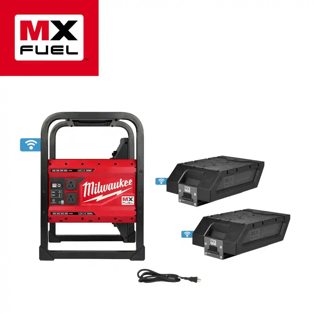 MX FUEL 3600-Watt/1800-Watt Lithium-Ion Battery Powered Push Start Portable Power Station Battery Generator