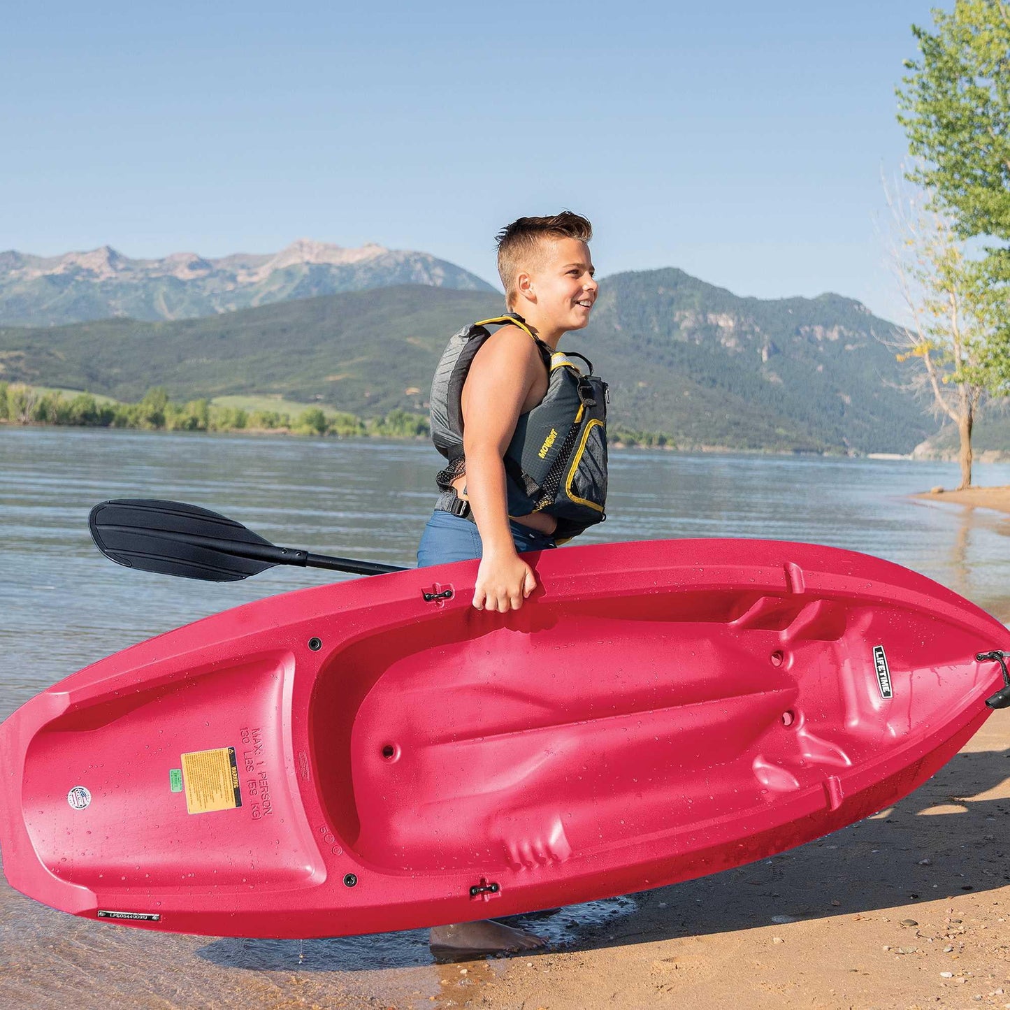 Wave 6 Ft Youth Kayak, Fire Red (91401)