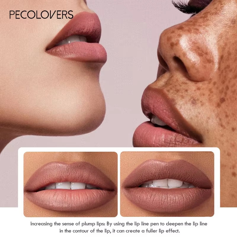 Nude Velvet Matte Lipstick Long Lasting Waterproof Color Rendering Non-Stick Cup Lip Glaze Lips Liner Pencil Woman Cosmetics