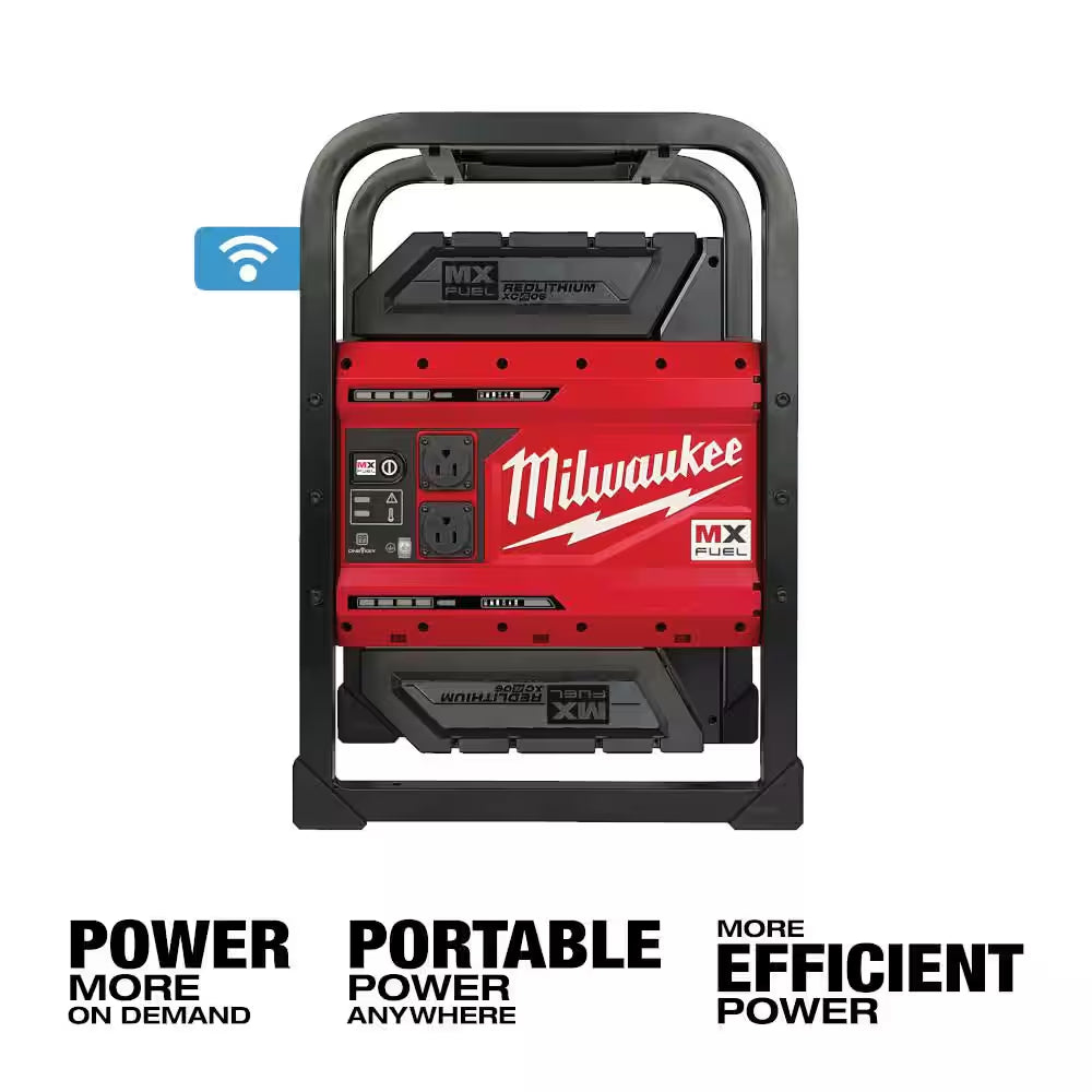 MX FUEL 3600-Watt/1800-Watt Lithium-Ion Battery Powered Push Start Portable Power Station Battery Generator