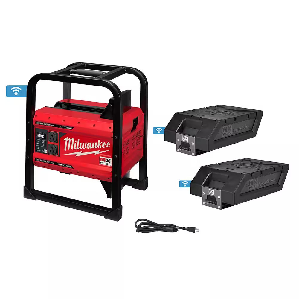 MX FUEL 3600-Watt/1800-Watt Lithium-Ion Battery Powered Push Start Portable Power Station Battery Generator