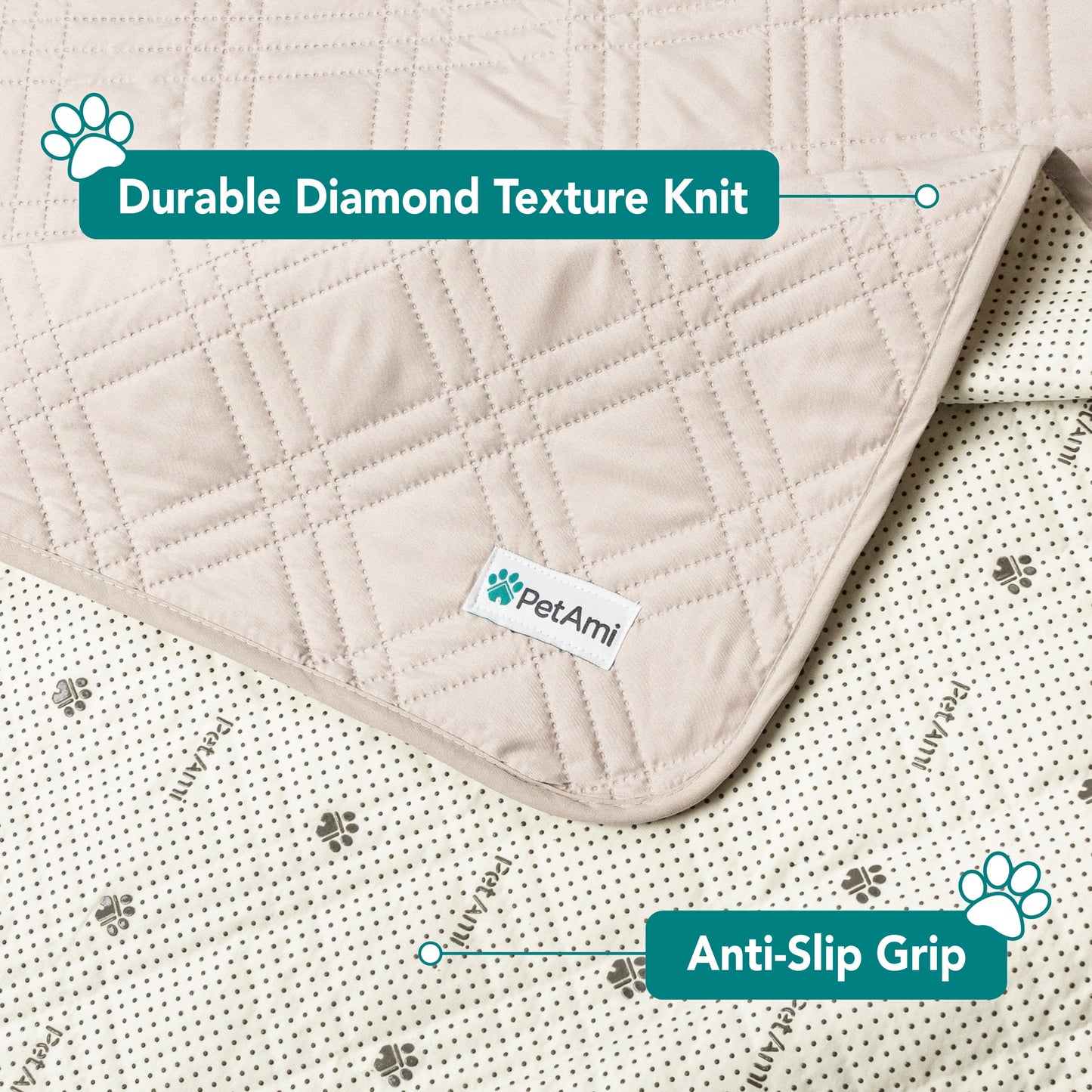 Waterproof Couch Cover for Dogs, Waterproof Pet Blanket, Reversible Furniture Cover Sofa Protector for Pet Cat Bed, Washable Waterproof Blanket Dog Cover for Couch Seat, 102X82 Beige