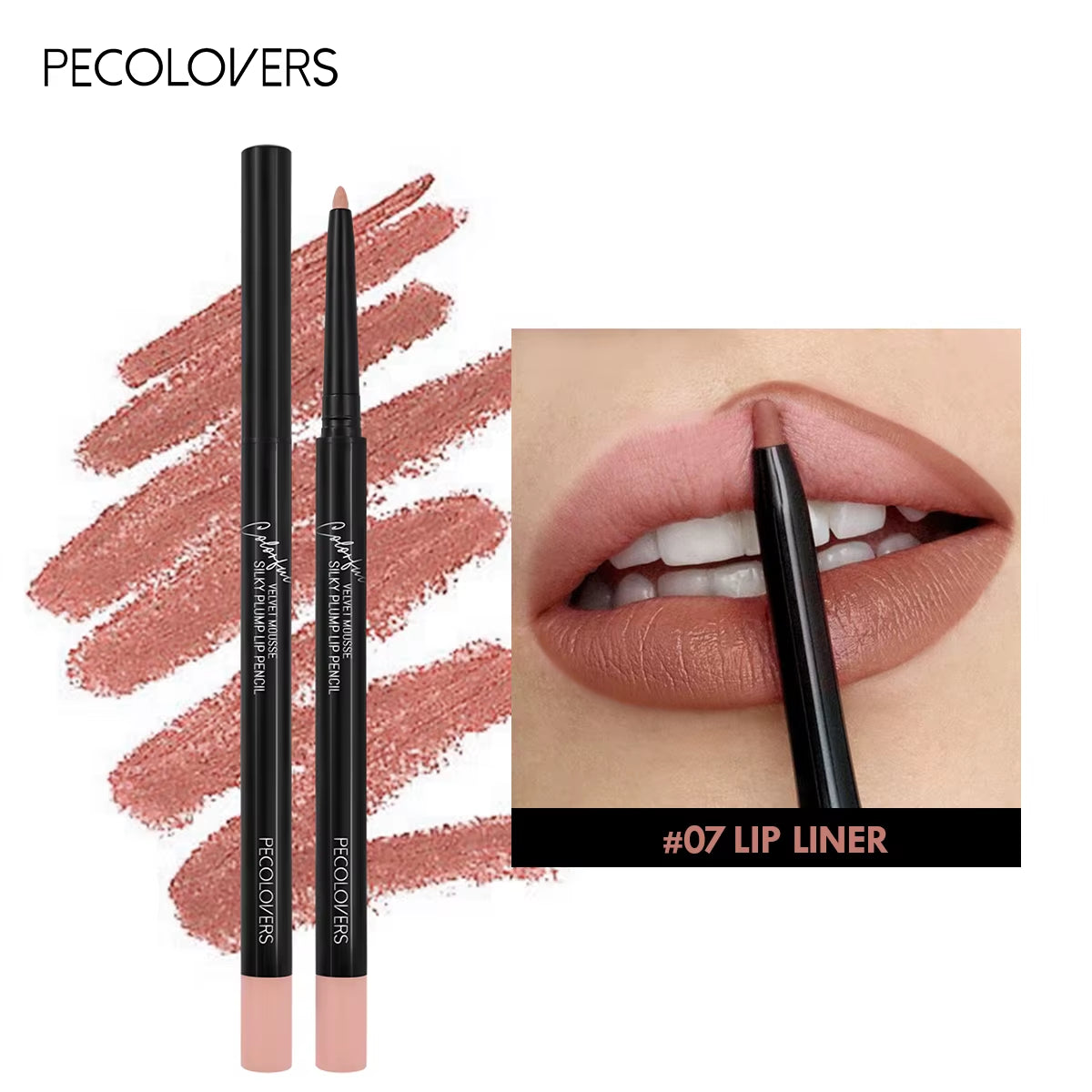 Nude Velvet Matte Lipstick Long Lasting Waterproof Color Rendering Non-Stick Cup Lip Glaze Lips Liner Pencil Woman Cosmetics