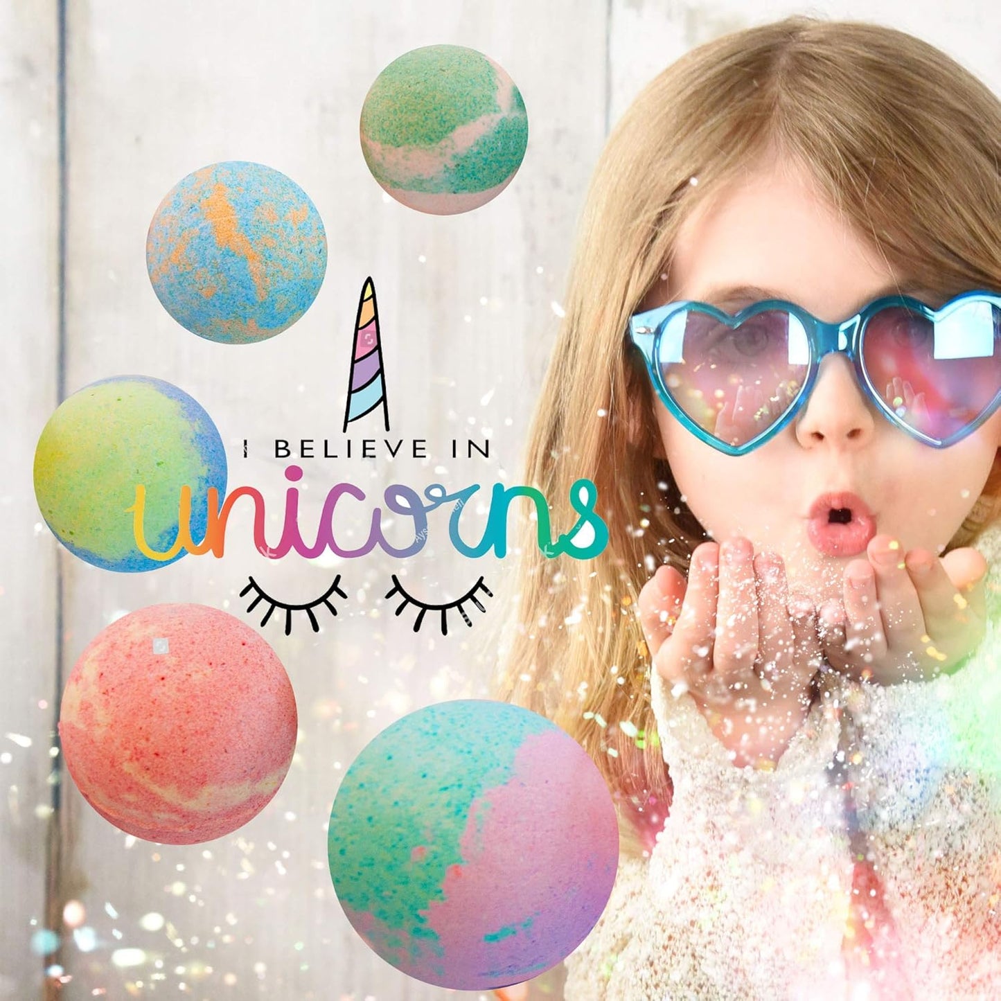 Unicorn Bath Bombs for Girls with Jewelry inside & Jewelry Box for Kids - Organic, Skin Moisturizing, Natural Bubble Bath Bombs for Kids with Surprise Toy Inside, Birthday Gifts for Girls
