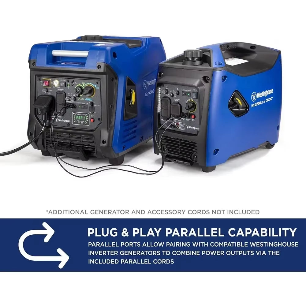 Westinghouse Outdoor Power Equipment 3700 Peak Watt Super Quiet Portable Inverter Generator, Wheel & Handle Kit