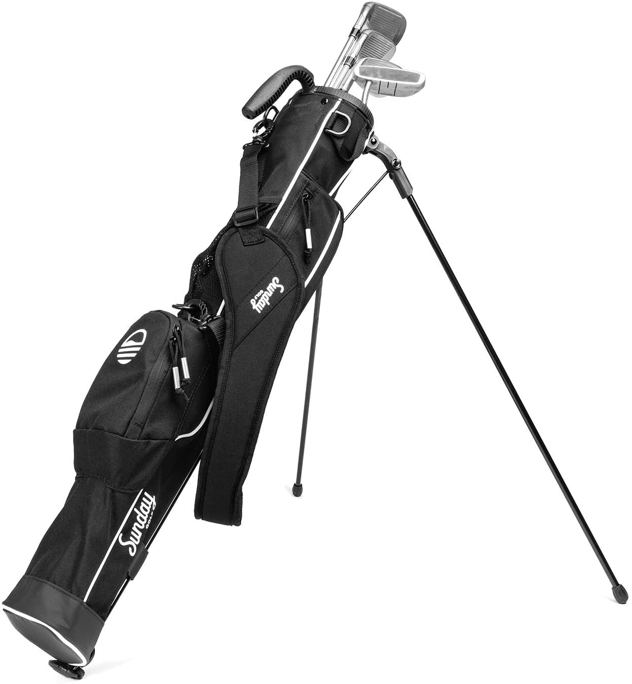 - Lightweight Bag with Strap and Stand – Easy to Carry and Durable Pitch N Putt Golf Bag – Golf Stand Bag for the Driving Range, Par 3 and Executive Courses – 31.5 Inches Tall…