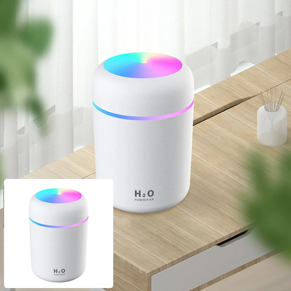 300Ml Ultrasonic Aromatherapy Aroma Essential Oil Diffuser Quiet Air Humidifier for Car, Office, Bedroom