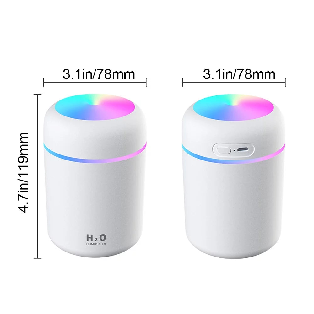 300Ml Ultrasonic Aromatherapy Aroma Essential Oil Diffuser Quiet Air Humidifier for Car, Office, Bedroom