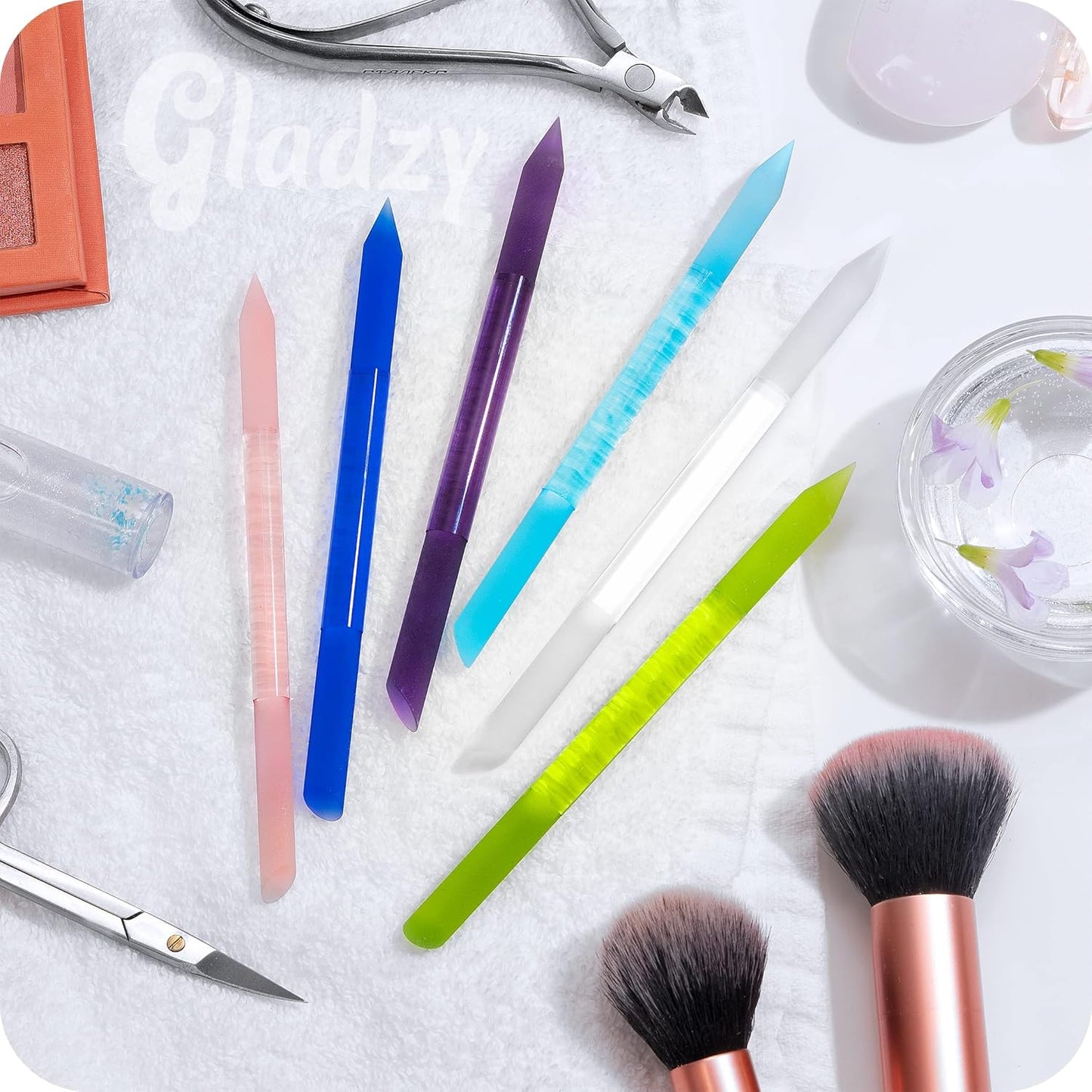 Glass Cuticle Pusher by - Manicure Stick, Genuine Czech Quality, Professional Precision Filing Cuticle Remover, Abrasive Surface Never Wears Out