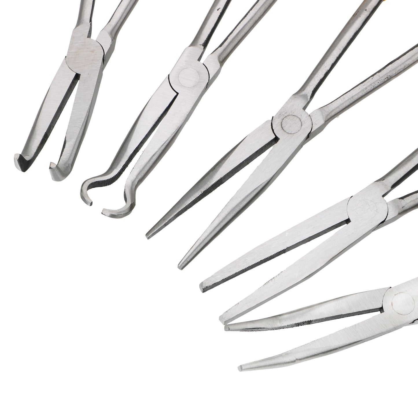 Extra Long Nose Pliers Hand Tools Straight Bent Tip Mechanic Equipment 1Pc