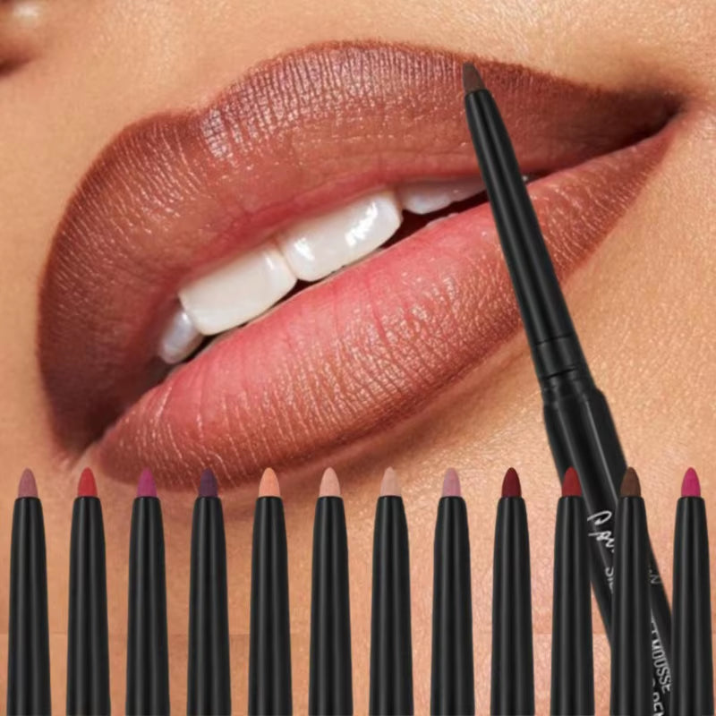 Nude Velvet Matte Lipstick Long Lasting Waterproof Color Rendering Non-Stick Cup Lip Glaze Lips Liner Pencil Woman Cosmetics