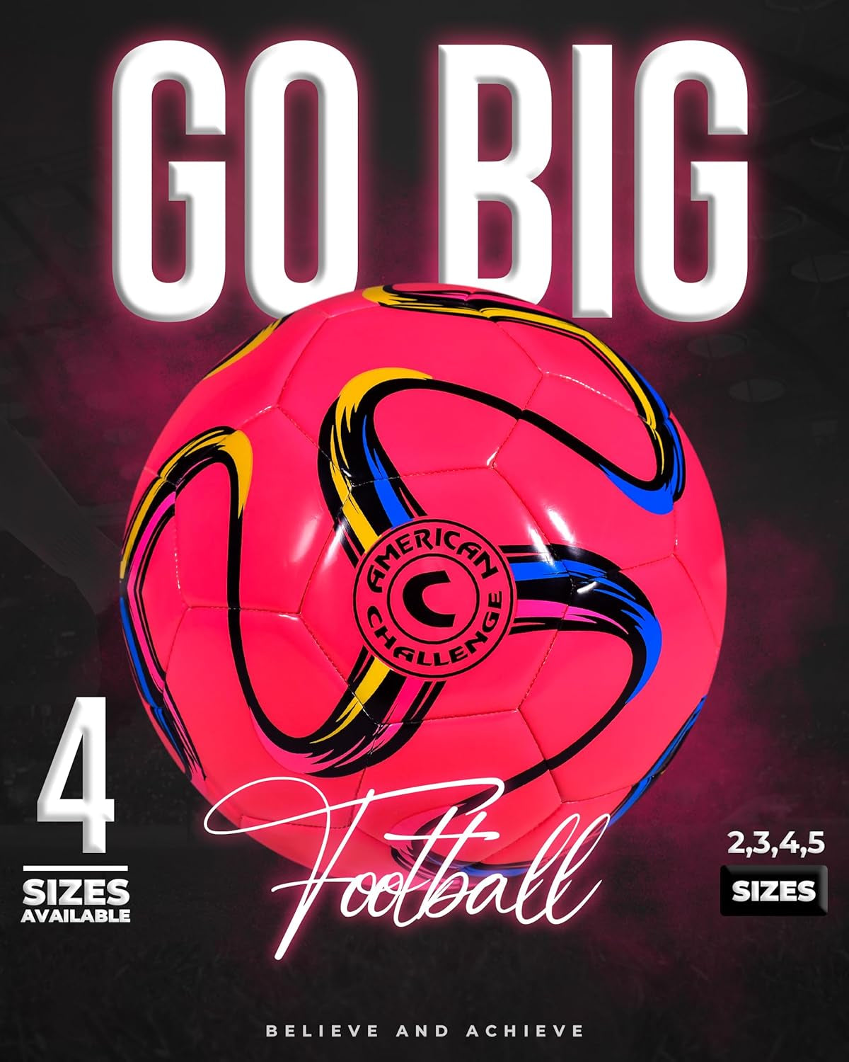 Brasilia Soccer Ball – Size 2, Size 3 Soccer Ball, Size 4 & Size 5 Youth Soccer Balls with 5 Colors