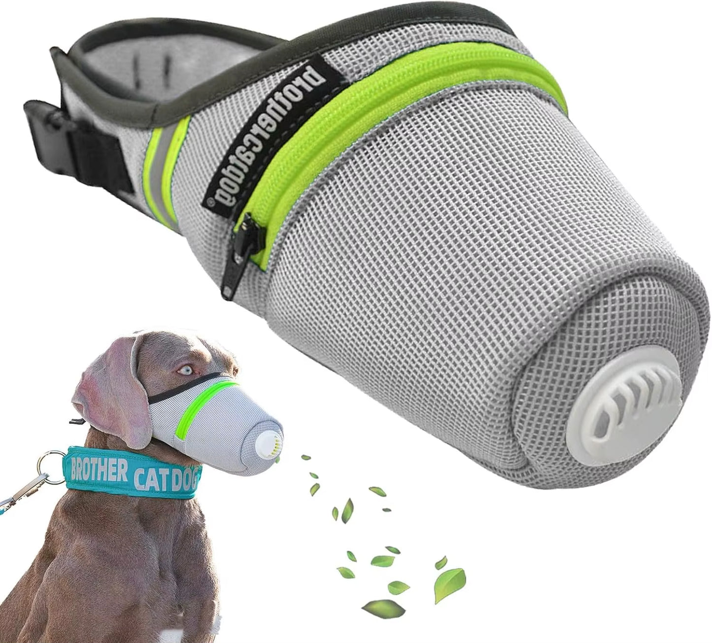 Dog Mask Reusable Breathable Dog Air Filter Mask Adjustable Dog Gas Face Mask Dog Smoke Mask Dog Respirator Mask