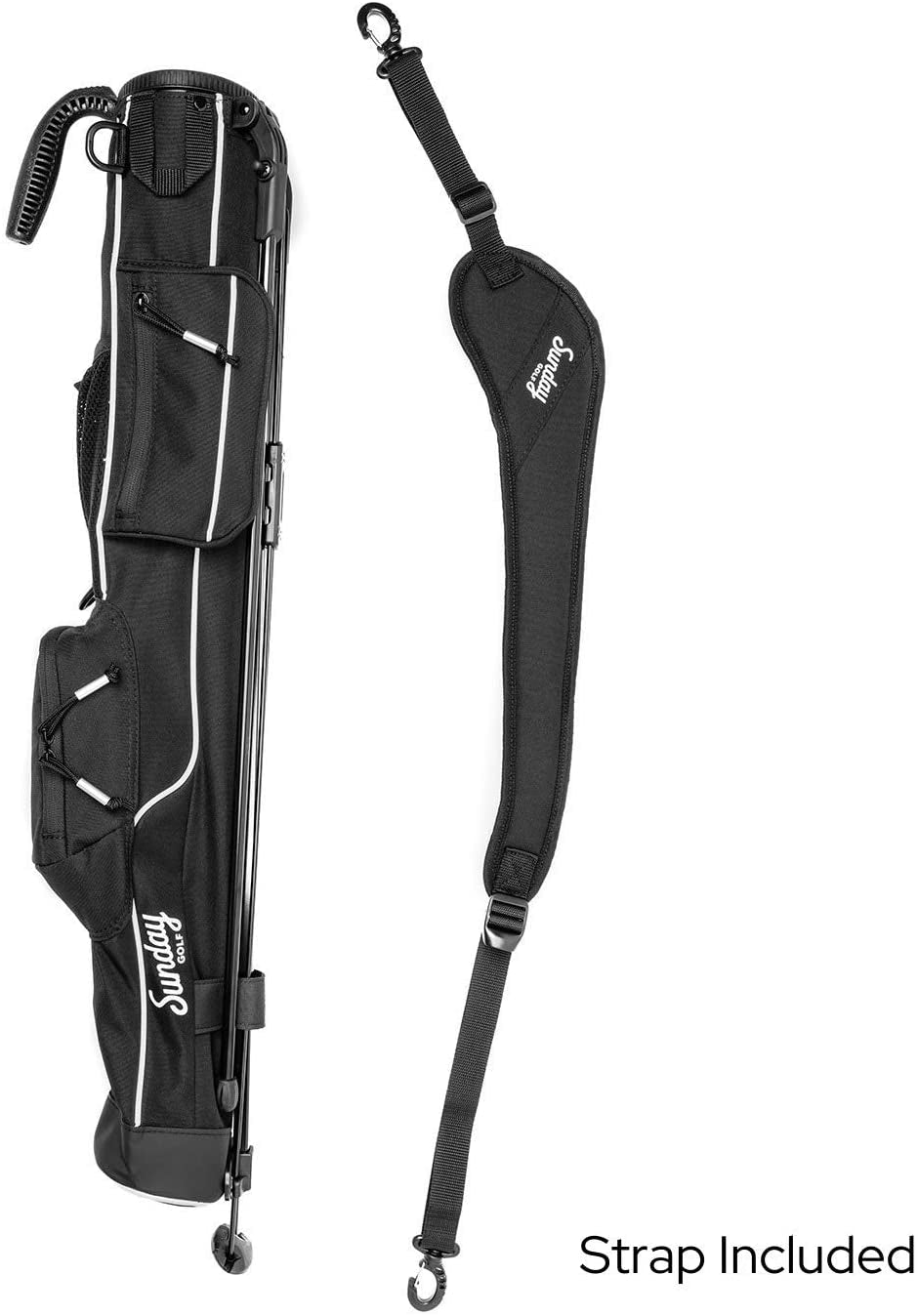 - Lightweight Bag with Strap and Stand – Easy to Carry and Durable Pitch N Putt Golf Bag – Golf Stand Bag for the Driving Range, Par 3 and Executive Courses – 31.5 Inches Tall…