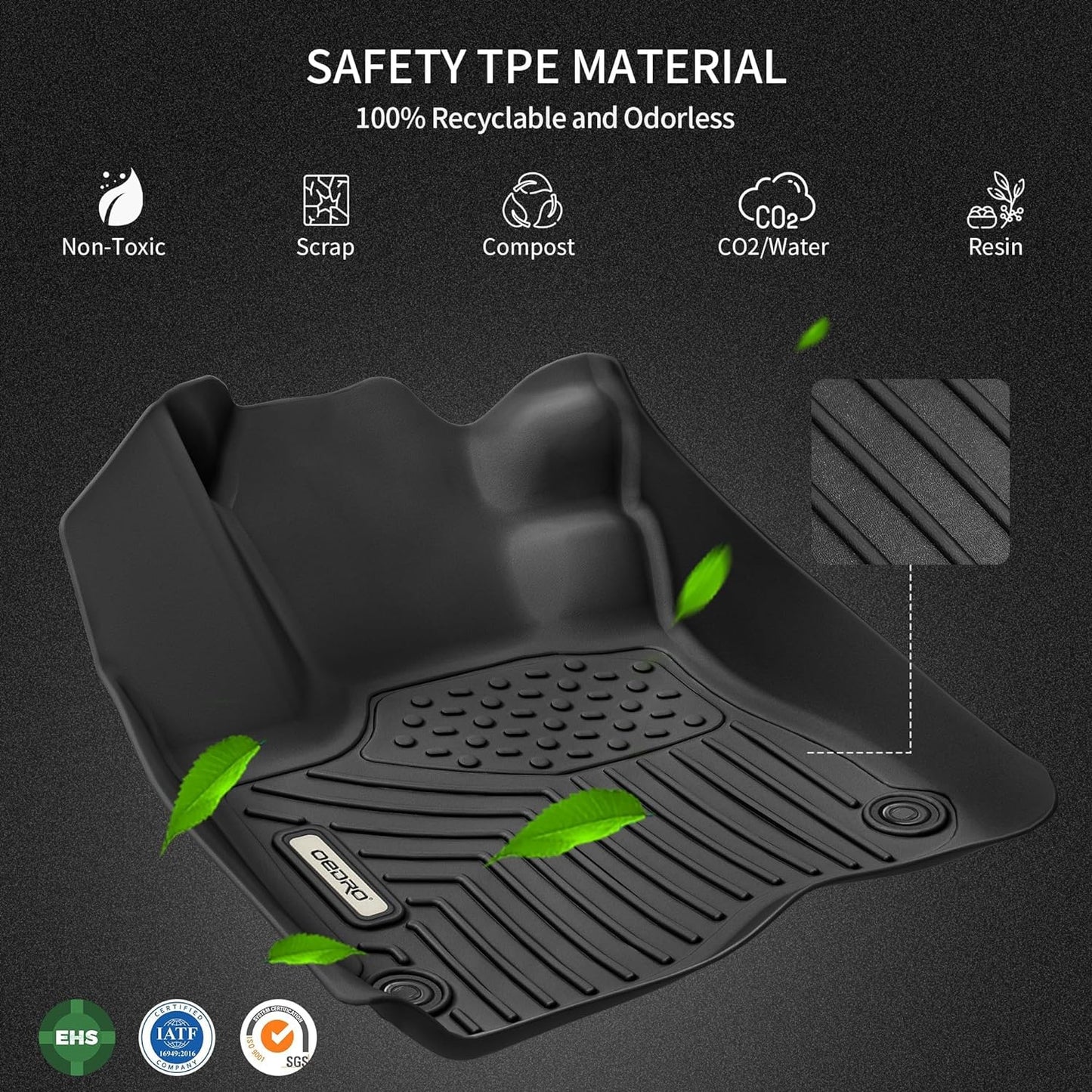Floor Mats Fit for Honda Civic 2022 2023 2024 2025 / Acura Integra 2023 2024,All Weather Custom Fit Heavy Duty Floor Liners 1St & 2Nd Row Set (Not for Coupe Models)