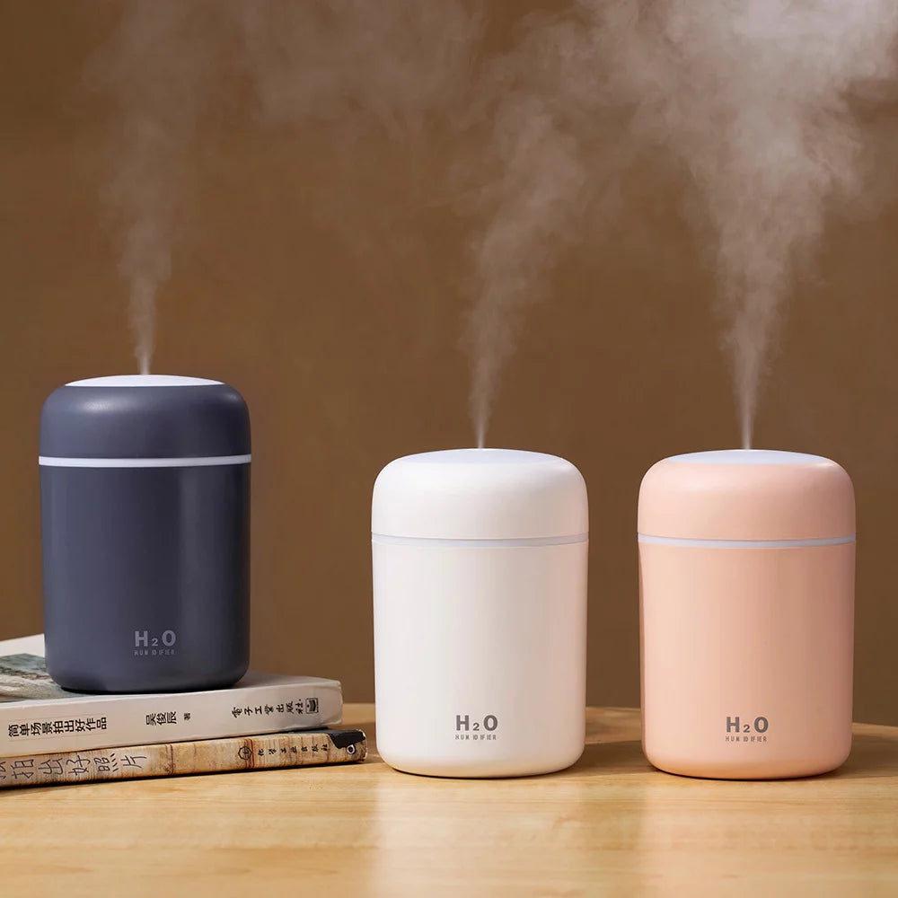 300Ml Ultrasonic Aromatherapy Aroma Essential Oil Diffuser Quiet Air Humidifier for Car, Office, Bedroom