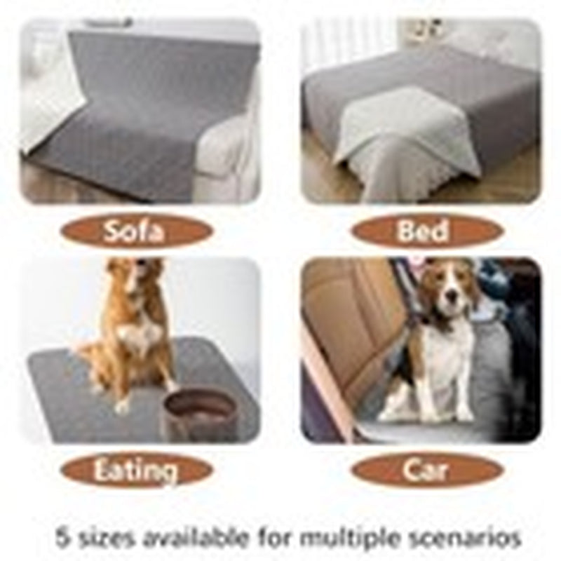 Waterproof Dog Blanket, 82X82 Inches Pet Couch 82X82 Inches Lightgrey+Crea