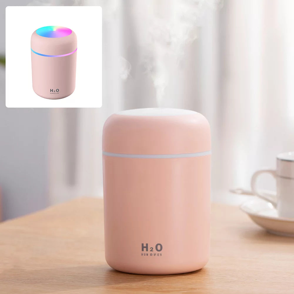 300Ml Ultrasonic Aromatherapy Aroma Essential Oil Diffuser Quiet Air Humidifier for Car, Office, Bedroom