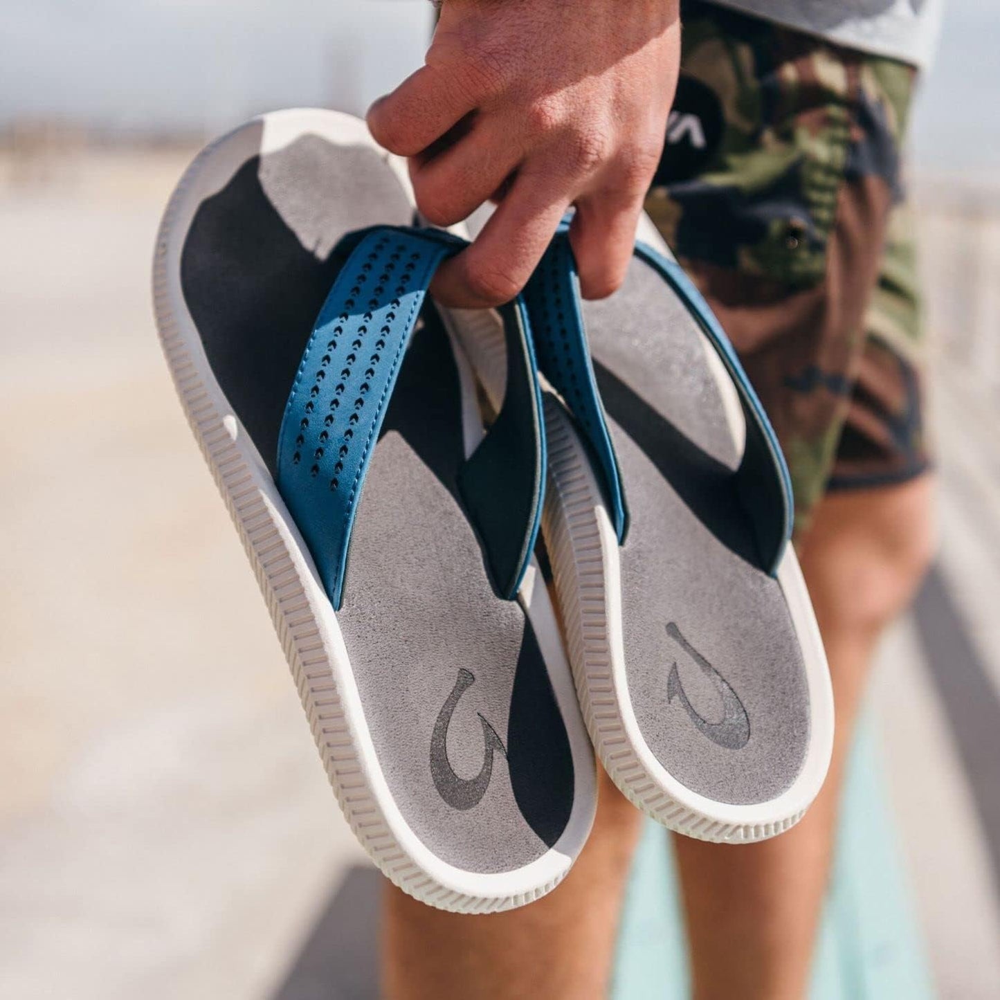 Ulele Men'S Beach Sandals, Quick-Dry Flip-Flop Slides, Water Resistant Microfiber Lining & Wet Grip Soles, Soft Comfort Fit & Arch Support