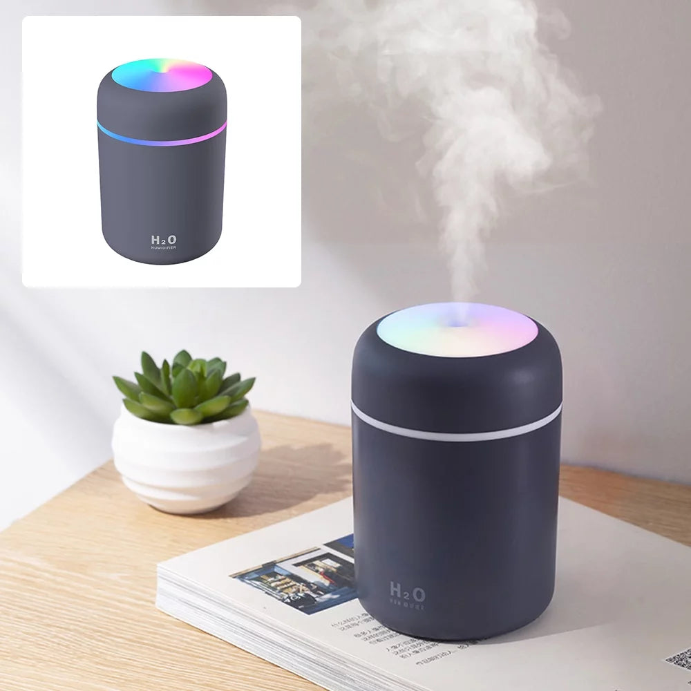 300Ml Ultrasonic Aromatherapy Aroma Essential Oil Diffuser Quiet Air Humidifier for Car, Office, Bedroom