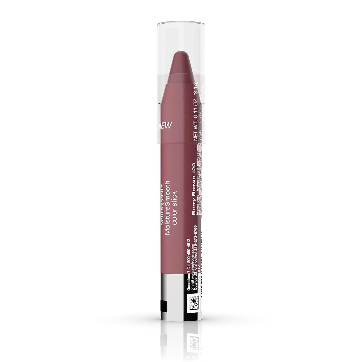 Moisturesmooth Color Stick for Lips, Moisturizing and Conditioning Lipstick with a Balm-Like Formula, Nourishing Shea Butter and Fruit Extracts, 120 Berry Brown, 011 Oz Pack of 1