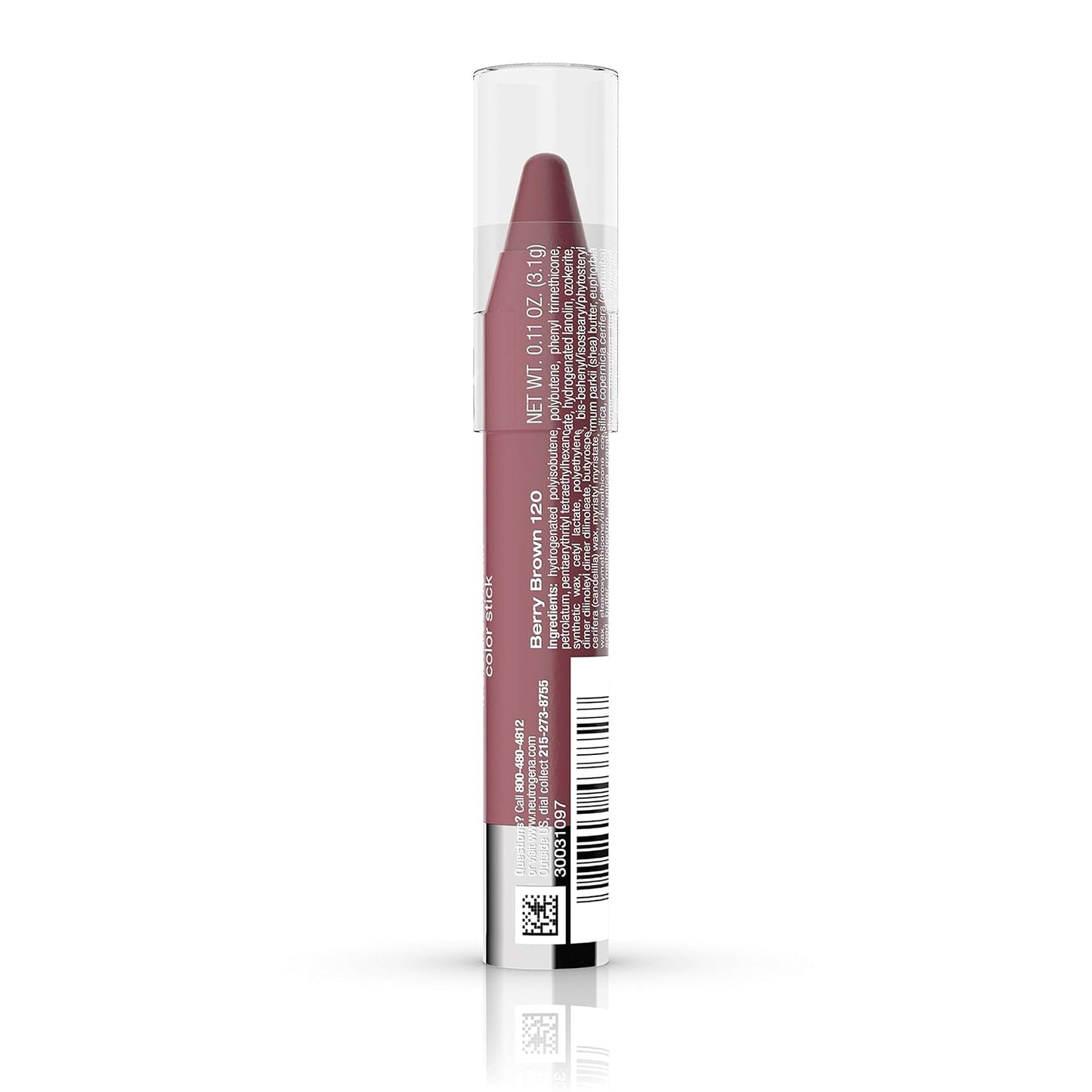 Moisturesmooth Color Stick for Lips, Moisturizing and Conditioning Lipstick with a Balm-Like Formula, Nourishing Shea Butter and Fruit Extracts, 120 Berry Brown, 011 Oz Pack of 1