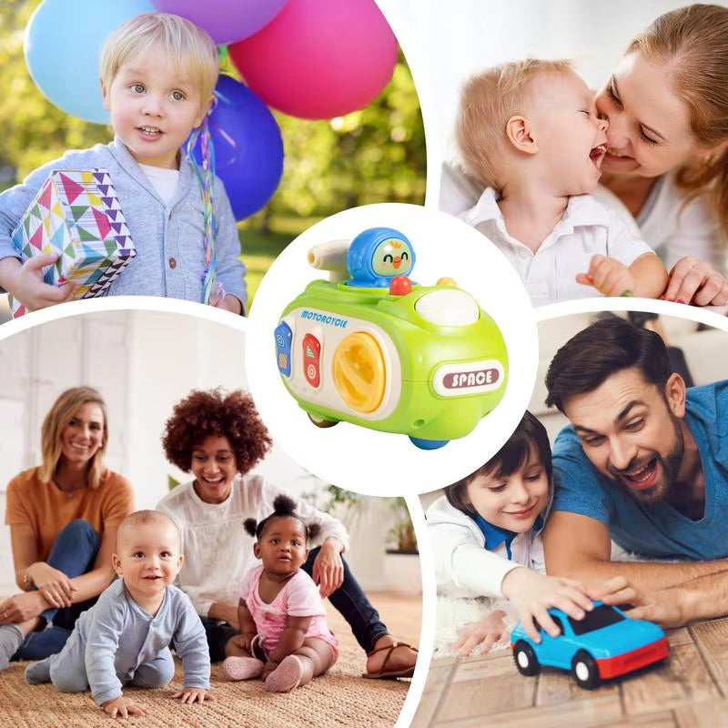 Press and Go Toy for Kids Sensory Press Start Vehicle Playful Toy Car Busy Activity Cube Early Education Tool for Fine Motor