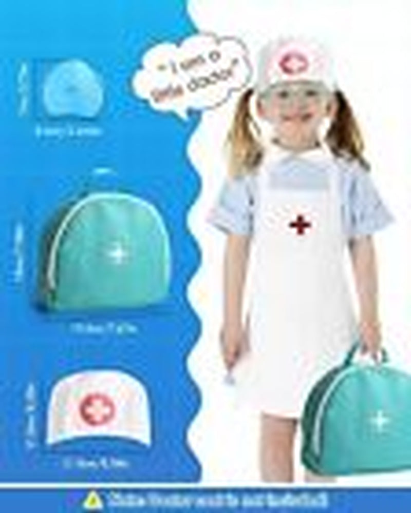 Doctor Kit for Kids Realistic, Kids Doctor Kit Wooden, Pretend Doctor Playset