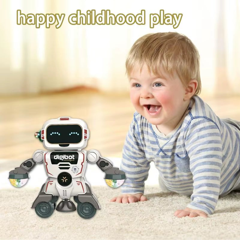 Robot Toys for Kids 360 Spinning Music Dancing Robots with Colorful Lights Toddlers Smart Interactive Electronic Toy Baby