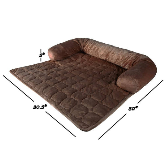 30 In. X 30.5 In. Brown Furniture Protector with Memory Foam