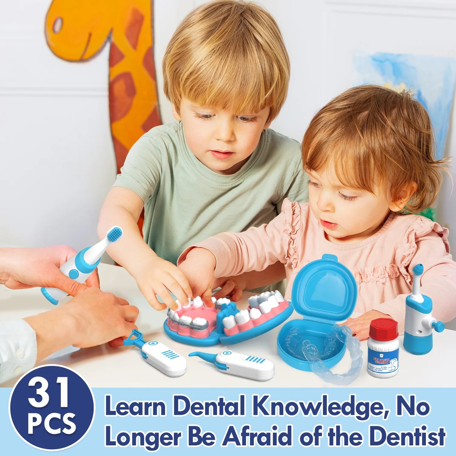 Doctor Kit for Kids, Doctor Playset, Pretend Doctor Kit Dentist Medical Kit with Electronic Stethoscope