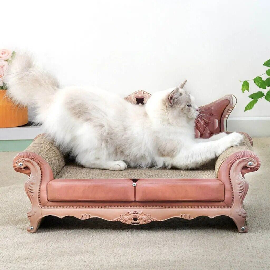Cat Scratcher Couch Cat Scratch Cardboard Lounge Bed with Pad Scratching Post