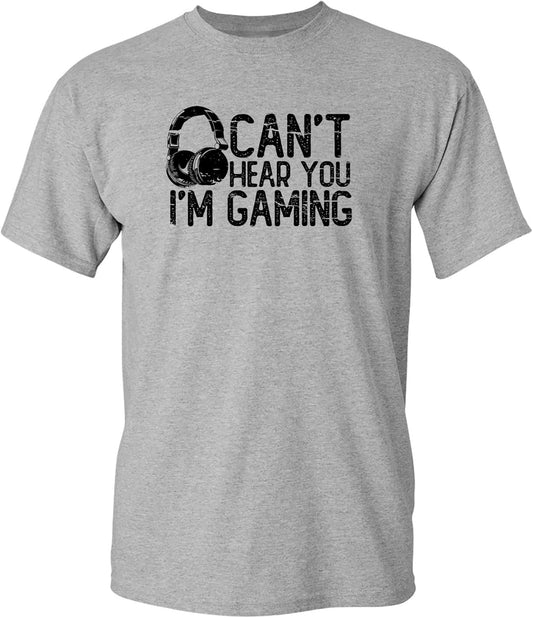 Camiseta divertida para hombre con diseño de auriculares para videojuegos y diseño gráfico de videojuegos