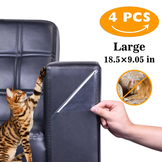 Flexible Clear Vinyl Pet Couch Protector Guards for Protecting Your Furniture Stops Scratching Cats