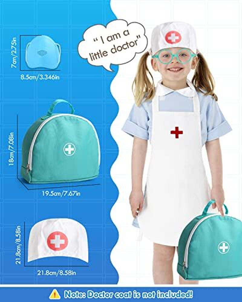 Doctor Kit for Kids Realistic, Kids Doctor Kit Wooden, Pretend Doctor Playset