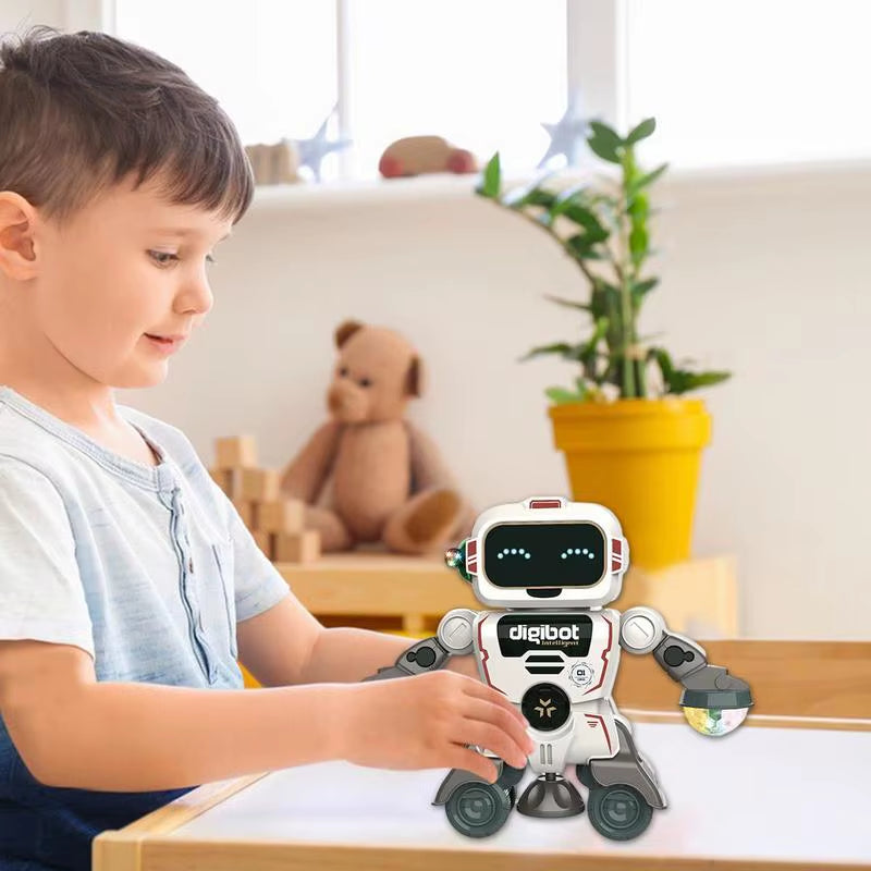Robot Toys for Kids 360 Spinning Music Dancing Robots with Colorful Lights Toddlers Smart Interactive Electronic Toy Baby
