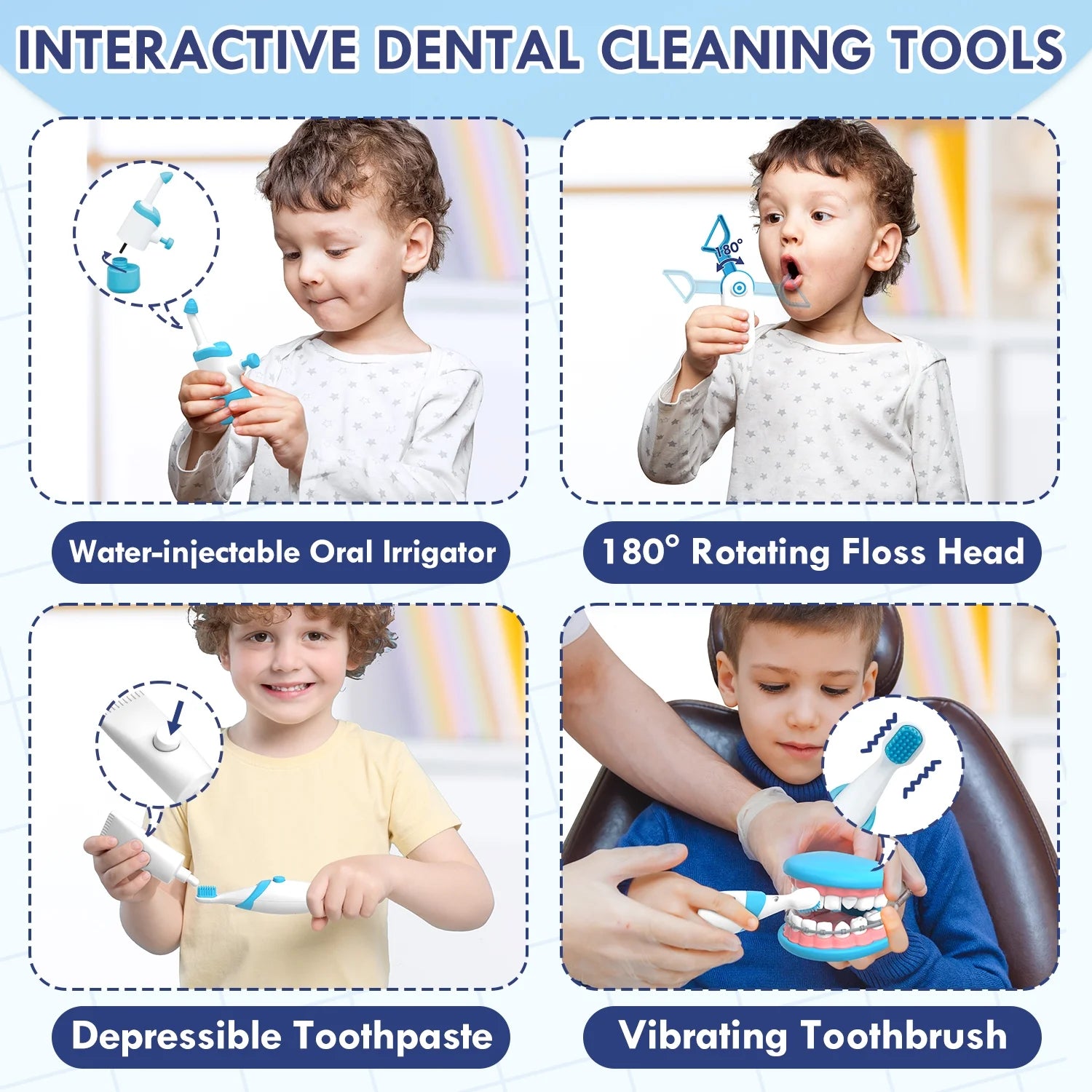 Doctor Kit for Kids, Doctor Playset, Pretend Doctor Kit Dentist Medical Kit with Electronic Stethoscope
