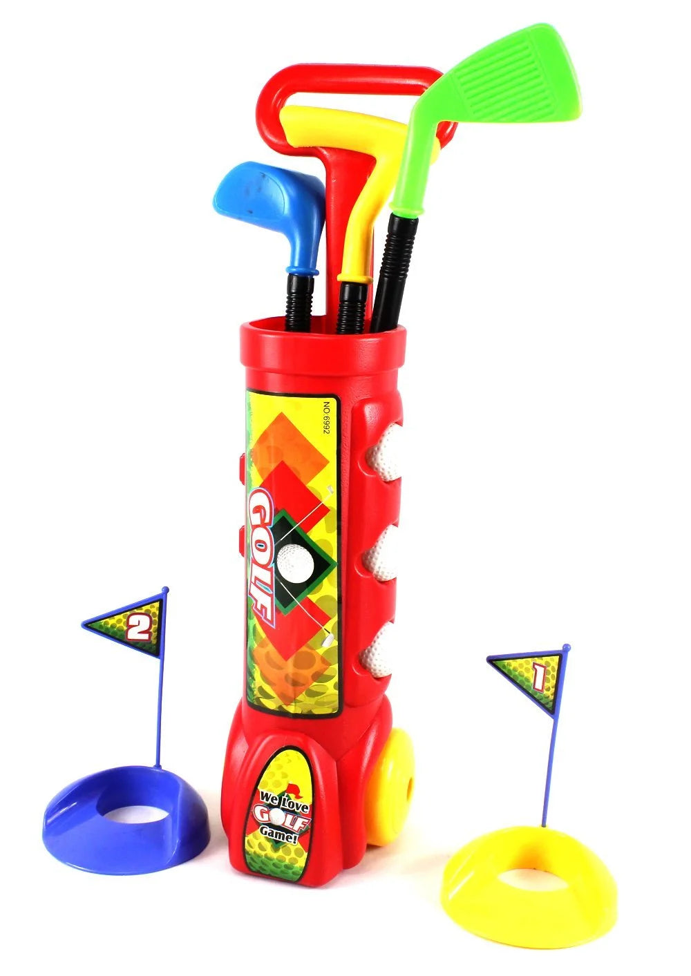 PS311 Red Deluxe Kids Happy Golfer Toy Golf Set, Red