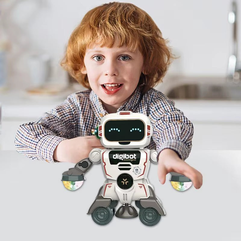 Robot Toys for Kids 360 Spinning Music Dancing Robots with Colorful Lights Toddlers Smart Interactive Electronic Toy Baby