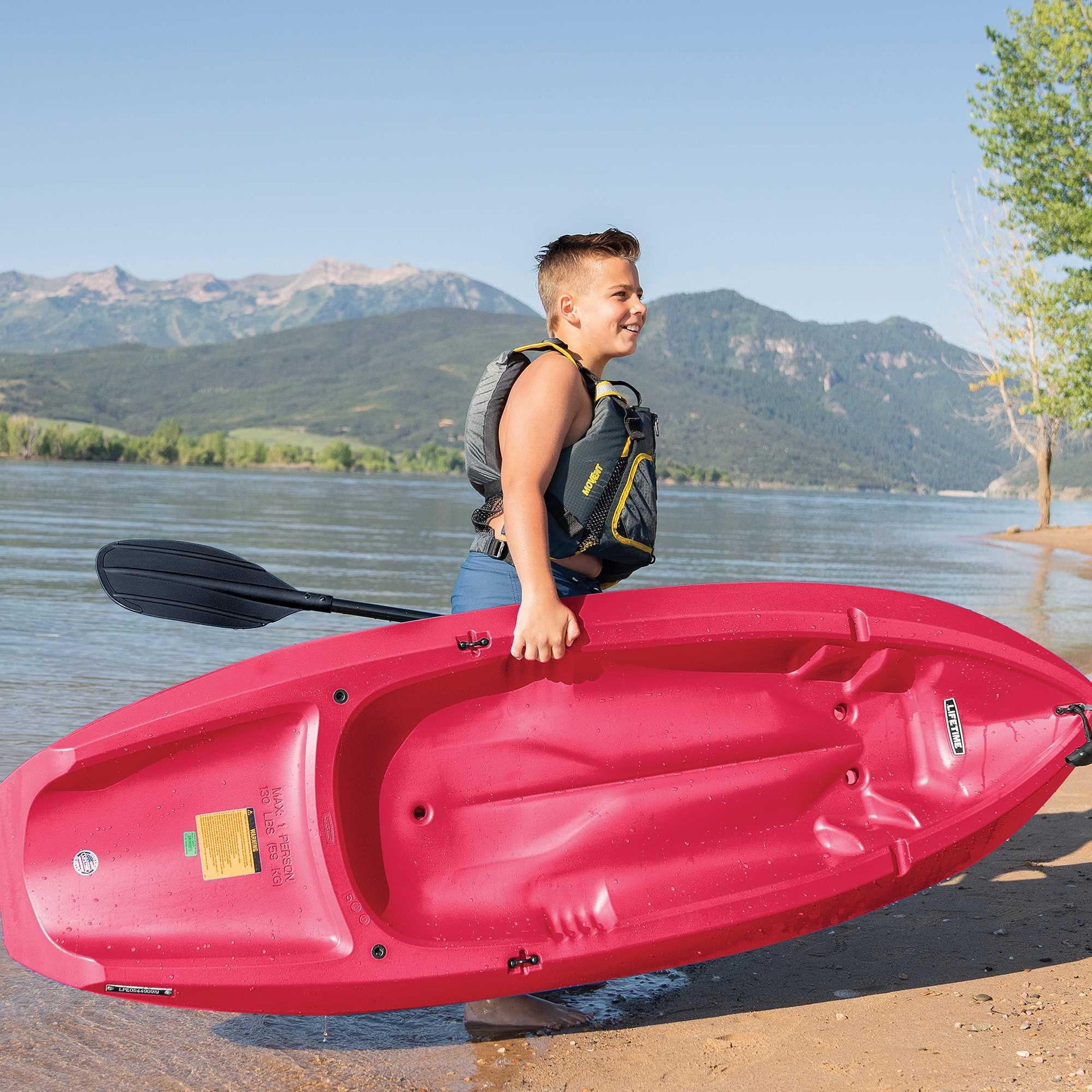Wave 6 Ft Youth Kayak, Fire Red (91401)