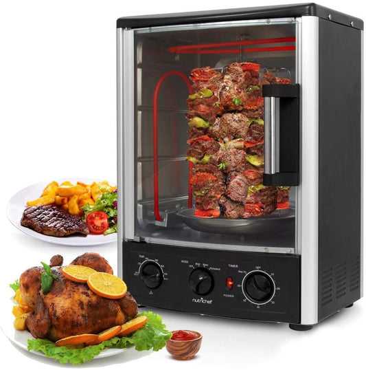 Upgraded Multi-Function Rotisserie Oven - Vertical Countertop Oven with Bake, Tu