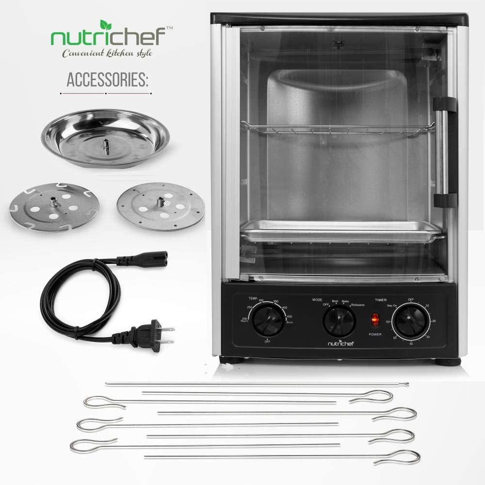 Upgraded Multi-Function Rotisserie Oven - Vertical Countertop Oven with Bake, Tu