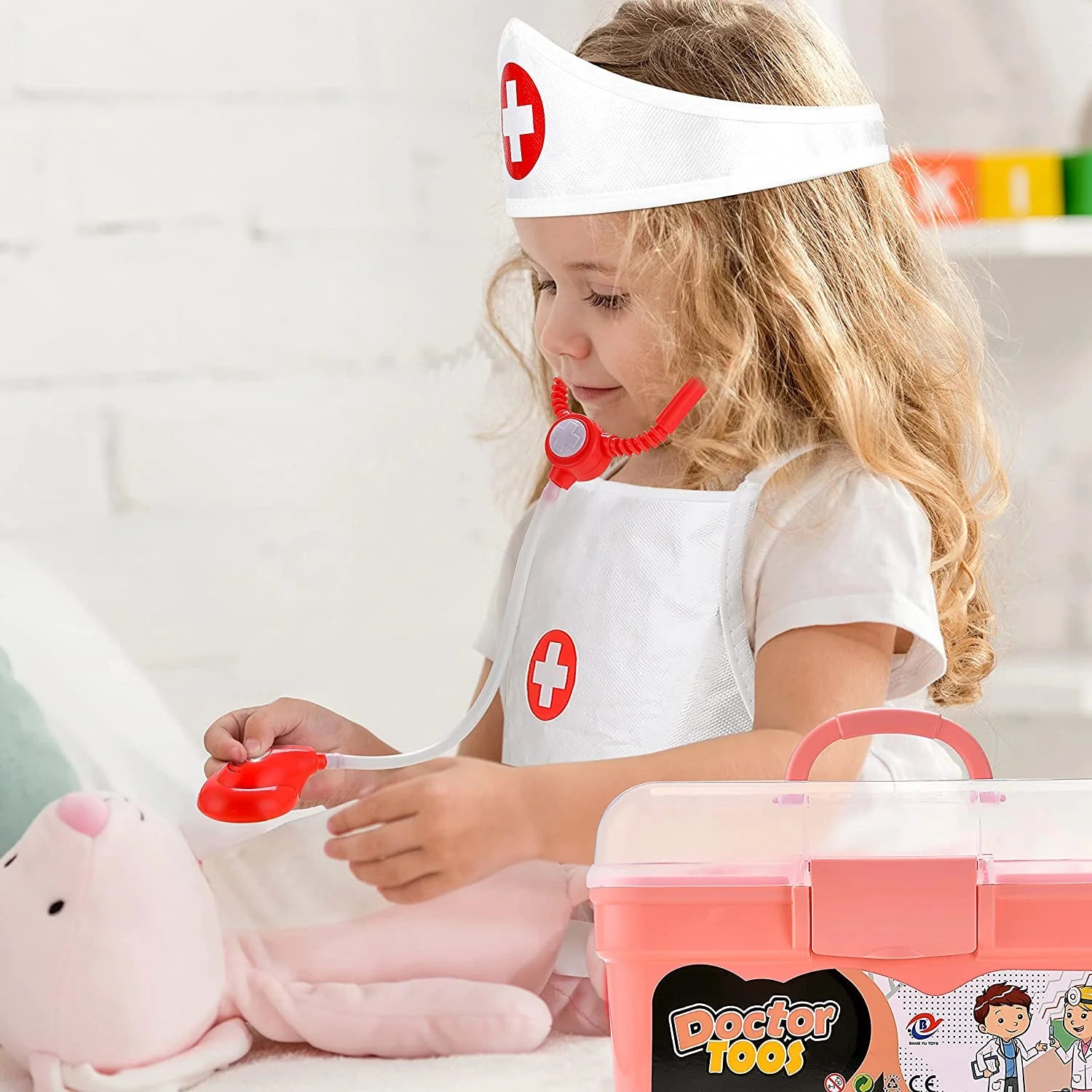 Dentist Kit Medical Toy Set with Doctor Case, Doctor Kit Play Set for Kids Age 3+
