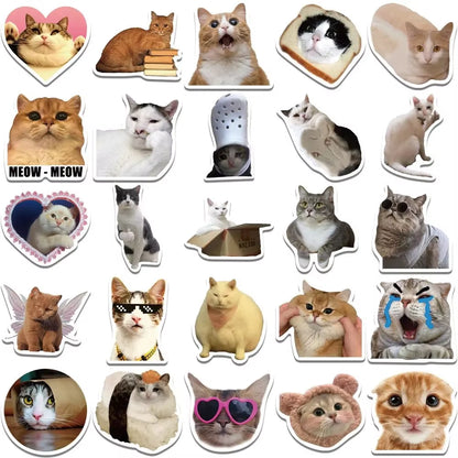 10/30/50PCS Kawaii Love Cat PVC Sticker Aesthetic Children'S Korean Decoration Scrapbooking Stationery School Supplies for Kids