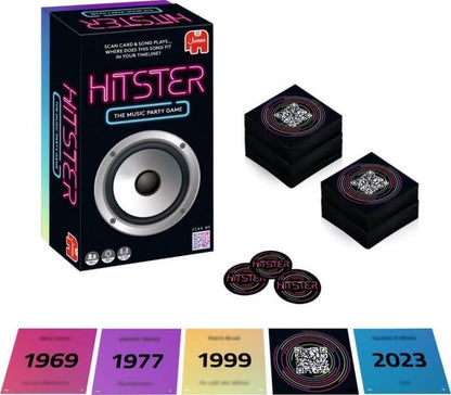 Jumbo Hitster - the Music Party Card Game, Fun Music Quiz Card Game, 2-10 - 300