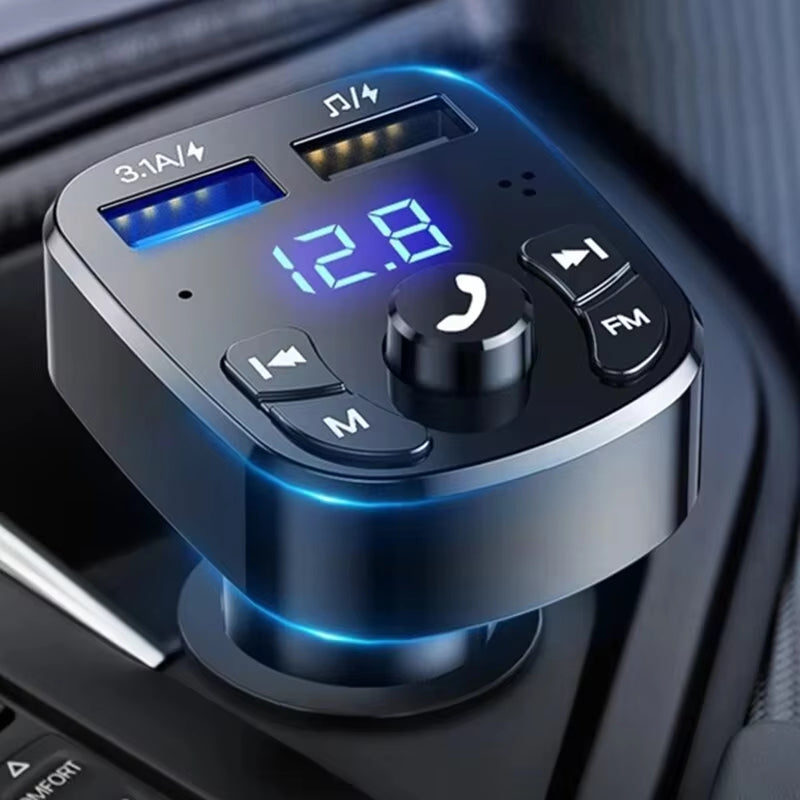 Fast Charger Car Mp3 Dual Usb Player Fm Bluetooth Receiver Bluetooth Compatible 5.0 Fm Transmitter Usb Flash Drive Plug Car Kit