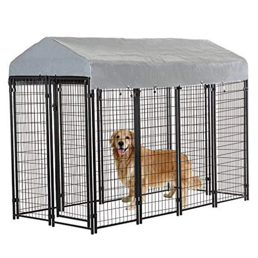 Outdoor Heavy Duty Playpen Dog Kennel with Cover, X-Large, 96"L