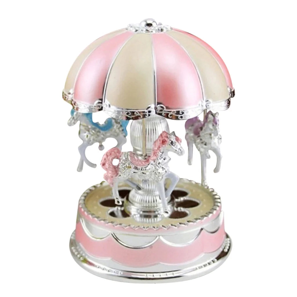 Wholesale Kids Girls LED Carousel Light Music Box Birthday Gift Musical Toy
